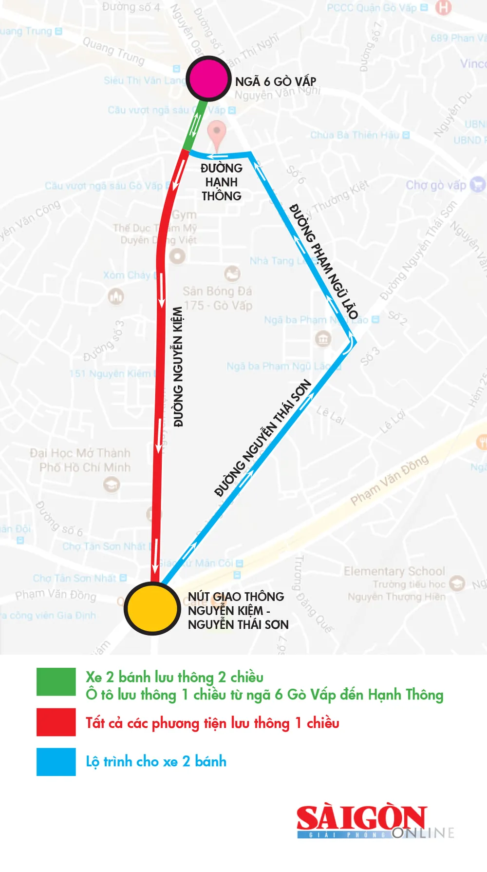 Từ ngày 3-9, điều chỉnh giao thông trên đường Nguyễn Kiệm (quận Gò Vấp) ảnh 1