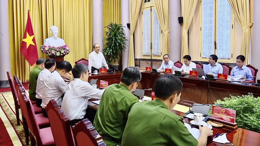 Chủ tịch nước Nguyễn Xuân Phúc làm việc với Thường trực Hội đồng Tư vấn đặc xá ảnh 3