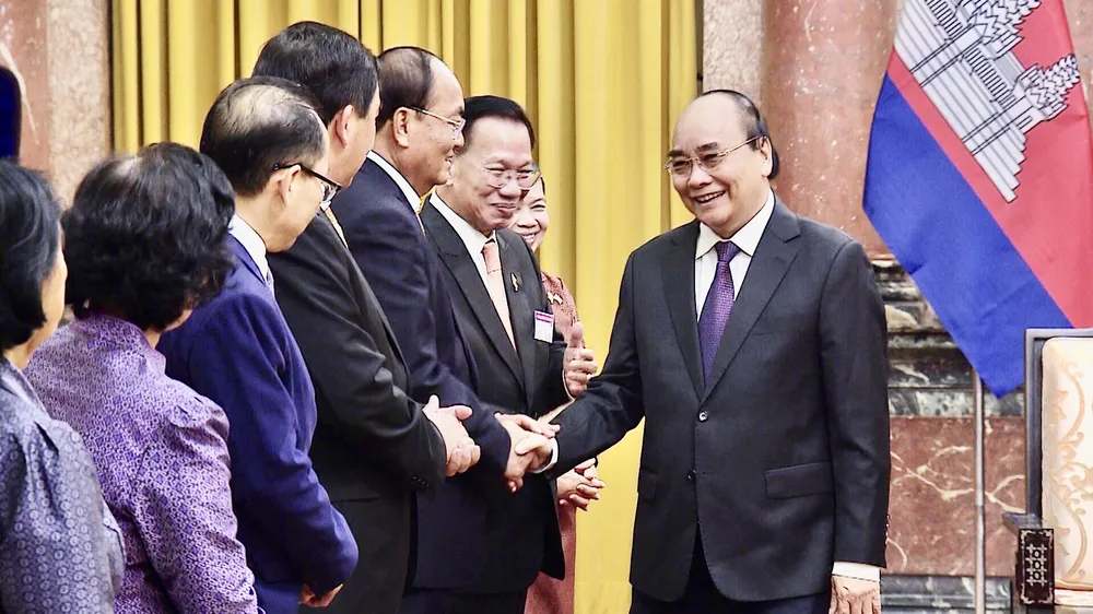 Chủ tịch nước Nguyễn Xuân Phúc tiếp Chủ tịch Quốc hội Vương quốc Campuchia ảnh 1