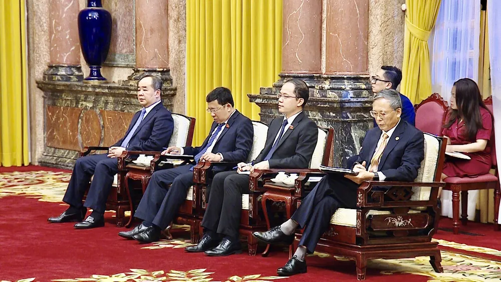 Chủ tịch nước Nguyễn Xuân Phúc tiếp Chủ tịch Quốc hội Vương quốc Campuchia ảnh 7