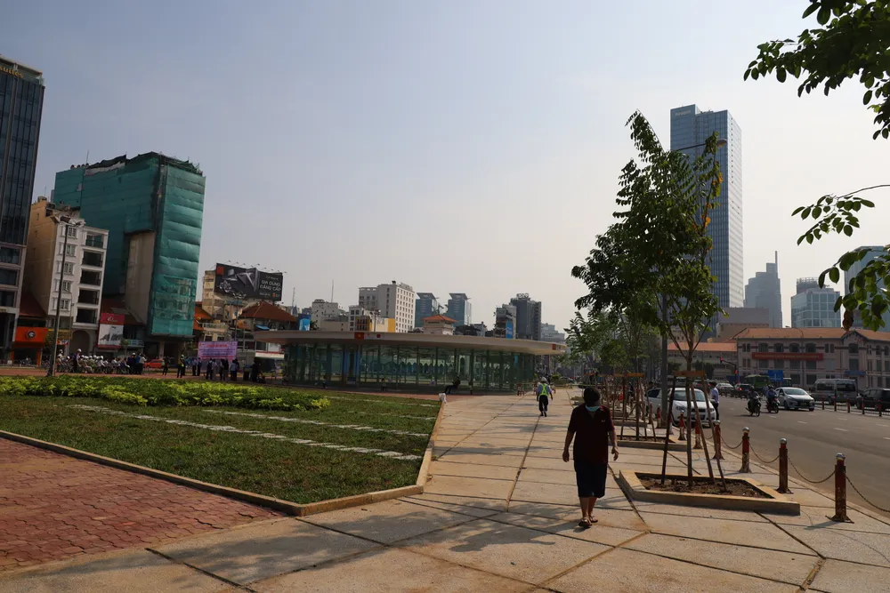 Mặt bằng khu vực Nhà ga Bến Thành khu vực giếng trời đã tái lập. Ảnh: QUỐC HÙNG