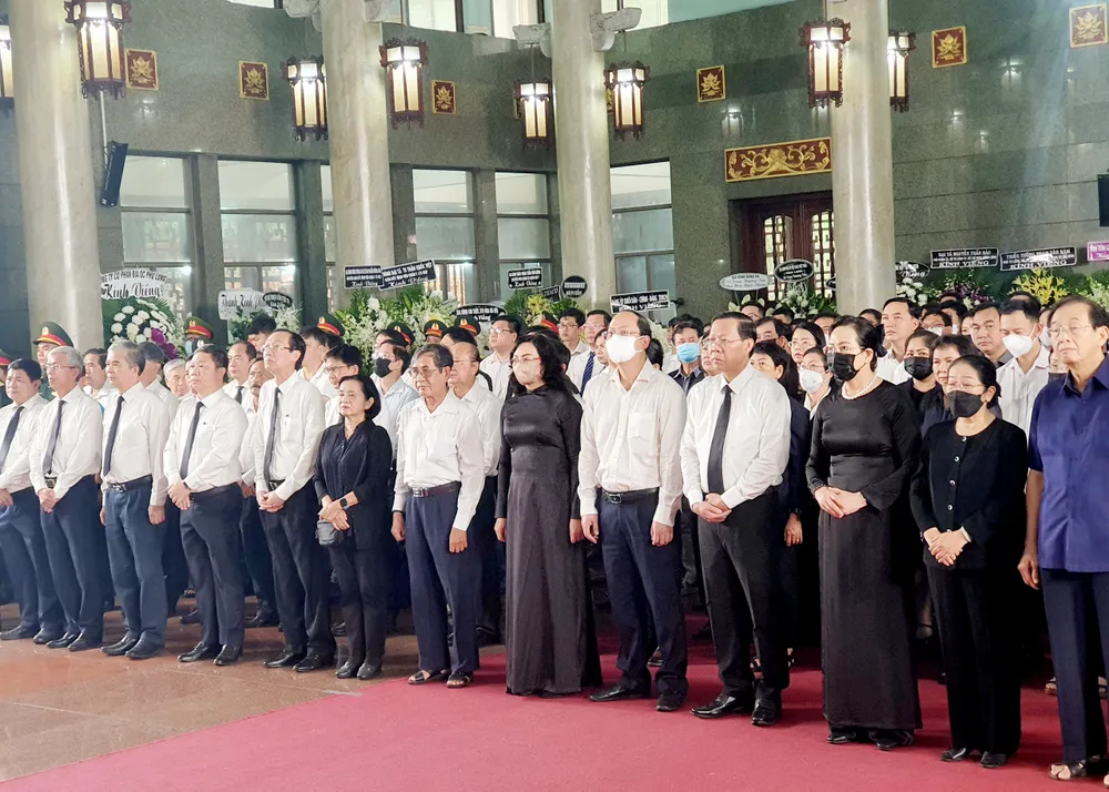 Lễ truy điệu và an táng đồng chí Hứa Ngọc Thuận, nguyên Phó Chủ tịch UBND TPHCM ảnh 1
