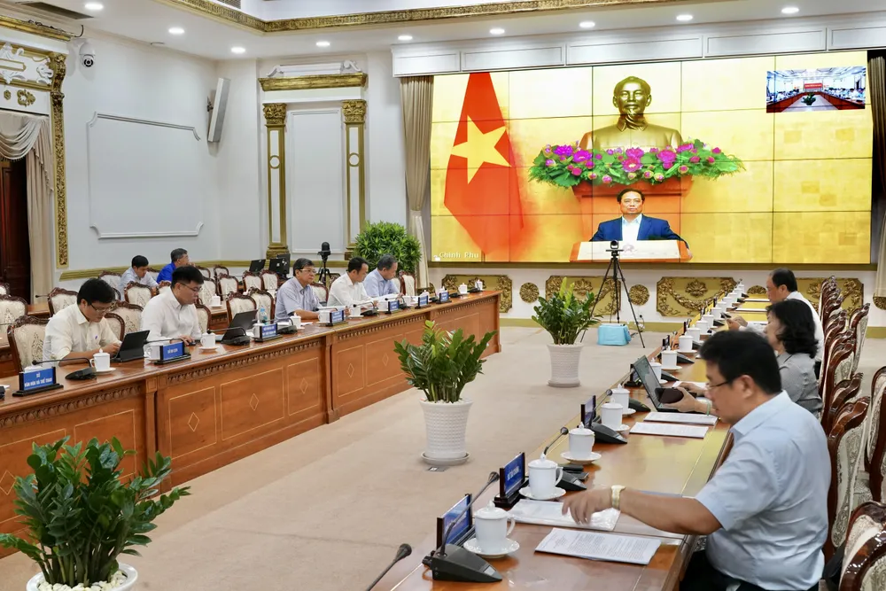 Các đại biểu dự phiên họp tại đầu cầu TPHCM. Ảnh: HOÀNG HÙNG Các đại biểu dự phiên họp tại đầu cầu TPHCM. Ảnh: HOÀNG HÙNG