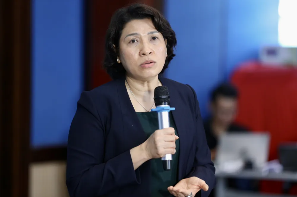 Giám đốc Sở KH-ĐT TPHCM Lê Thị Huỳnh Mai thông tin tại hội thảo