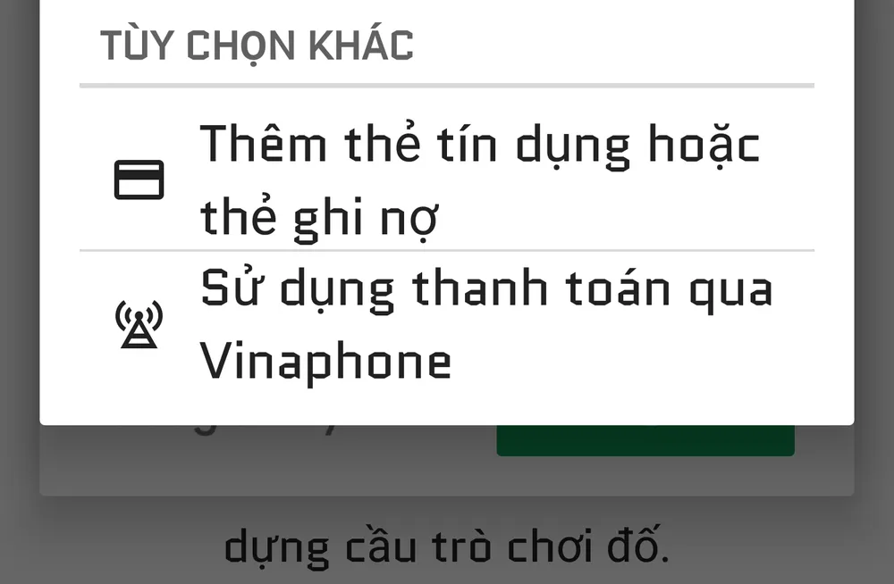 Với thuê bao VinaPhone, mua ứng dụng trên Google Play thật dễ dàng