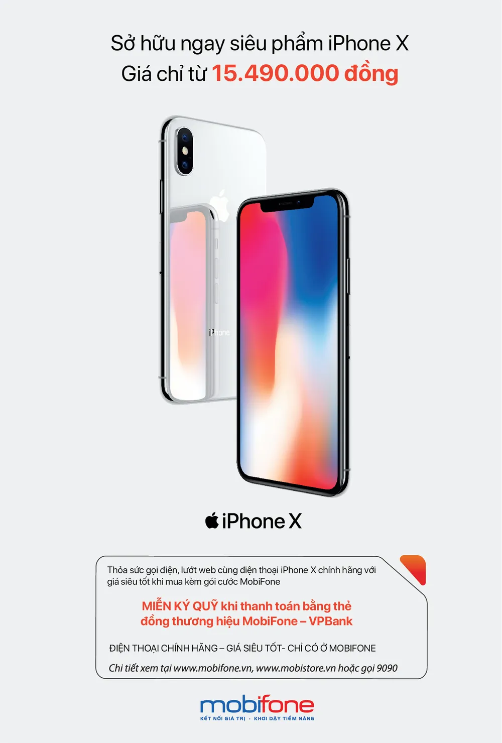 Mua iPhone X kèm gói của MobiFone giá bằng khoảng 50% trên thị trường ảnh 1