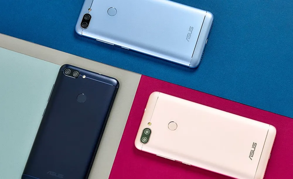 ZenFone Max Plus với màu Đen Biển Sâu, Xanh Sóng Biển, Vàng Nắng Sớm 