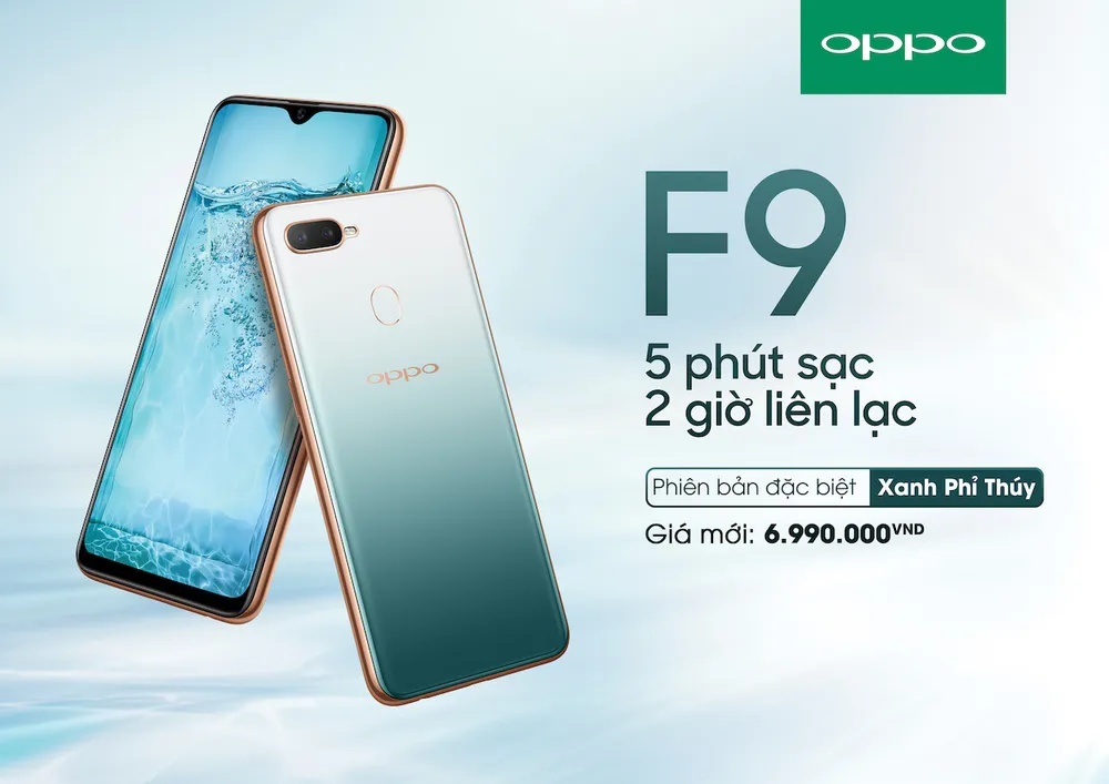 OPPO F9 phiên bản đặc biệt Xanh Phỉ Thúy với gíá bất ngờ ảnh 5