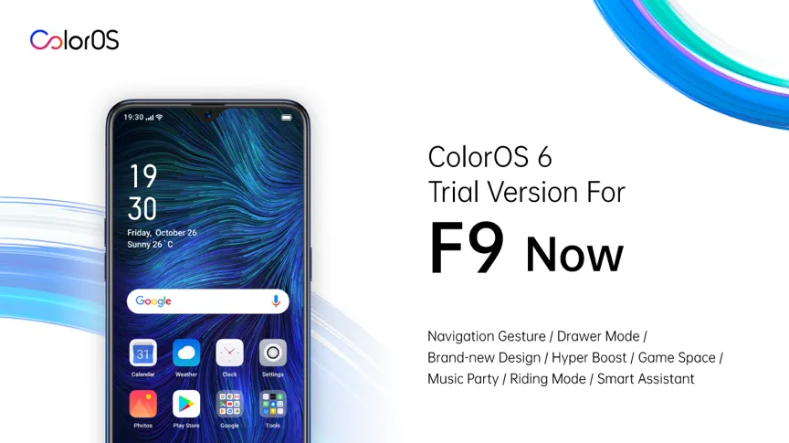 F9 đã được nâng cấp lên ColorOS 6