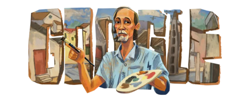 Google Doodle vinh danh danh họa Bùi Xuân Phái ảnh 1