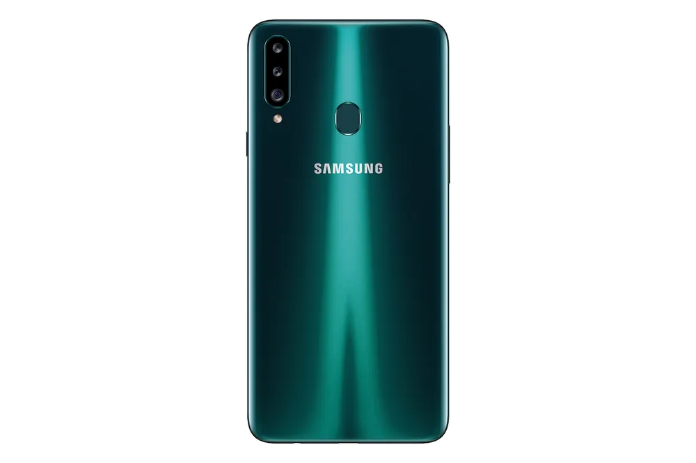 Galaxy A20s với màu xanh ngọc lục ấn tượng