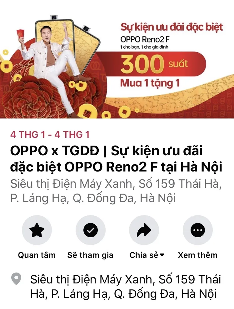 Mua 1 OPPO Reno2 F, tặng 1 OPPO Reno2 F tiếp tục diễn ra tại Hà Nội ảnh 2