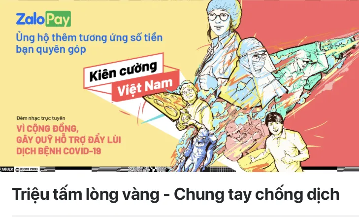 ZaloPay cùng “Triệu tấm lòng vàng, chung tay chống dịch” ảnh 1