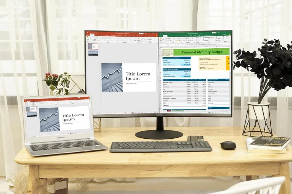 Samsung giới thiệu màn hình T55 với độ cong 1000R ảnh 1