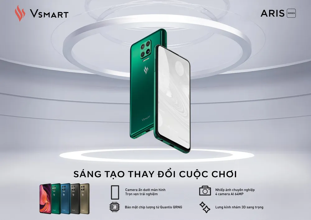 Vsmart Aris Pro: Smartphone trang bị camera ẩn dưới màn hình  ảnh 4