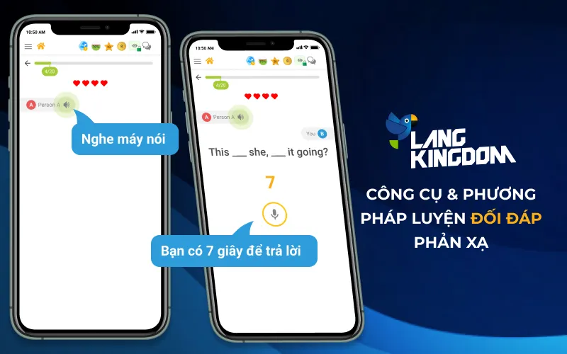 Dễ dàng luyện phản xạ tiếng Anh theo nhu cầu từ ứng dụng Lang Kingdom  ​ ảnh 3