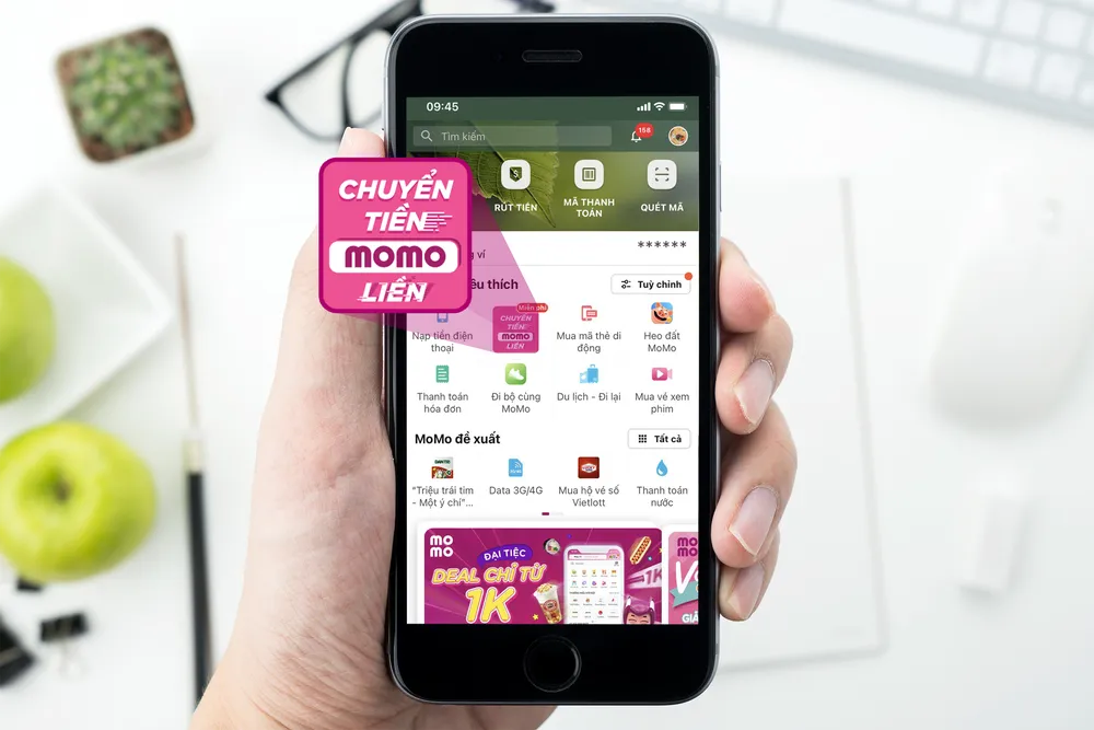 Ví MoMo thay icon mới trên tính năng “Chuyển tiền” ảnh 1