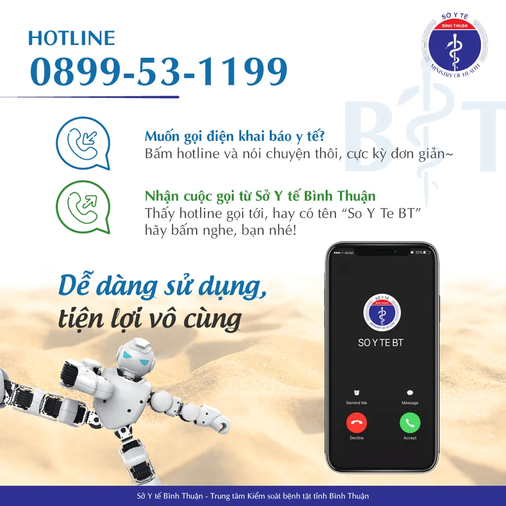 “Robot Call” phòng chống Covid-19 tiếp tục được ứng dụng tại Bình Thuận ảnh 1
