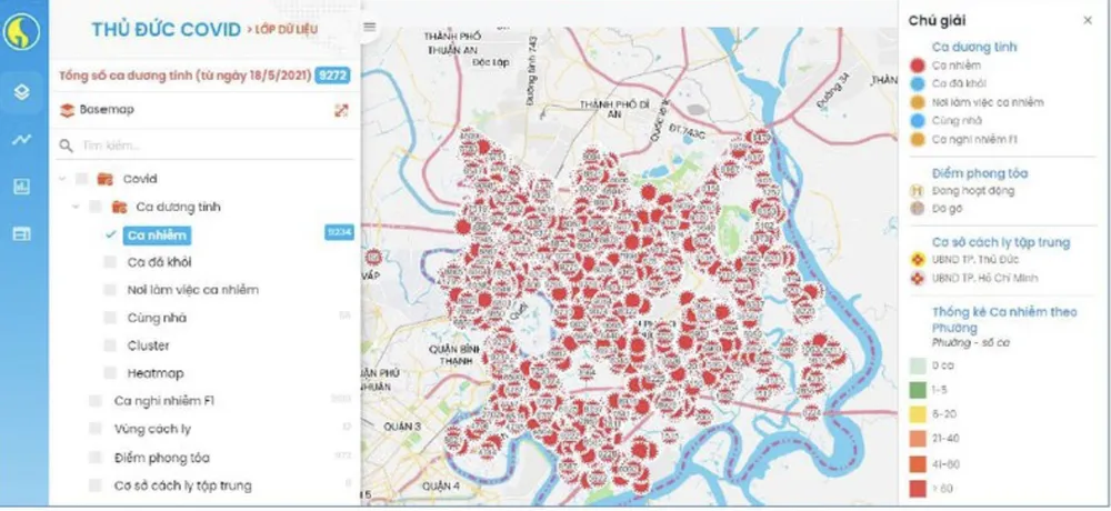 Công nghệ GIS phòng chống dịch Covid-19 được triển khai tại nhiều quận, huyện ảnh 1