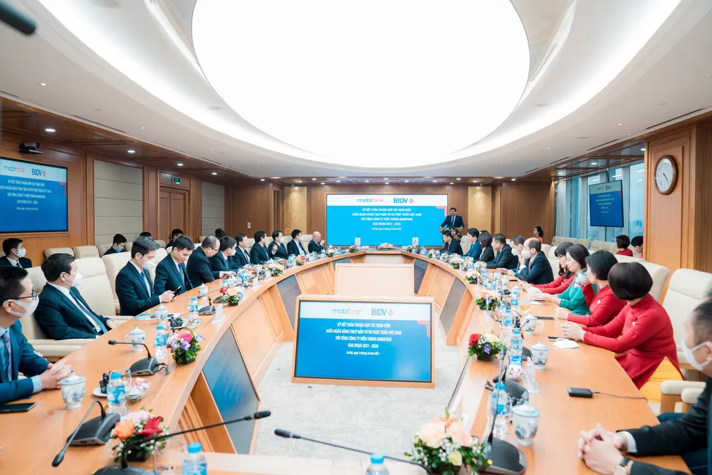 MobiFone và BIDV ký kết Thỏa thuận hợp tác toàn diện giai đoạn 2021-2026  ảnh 1