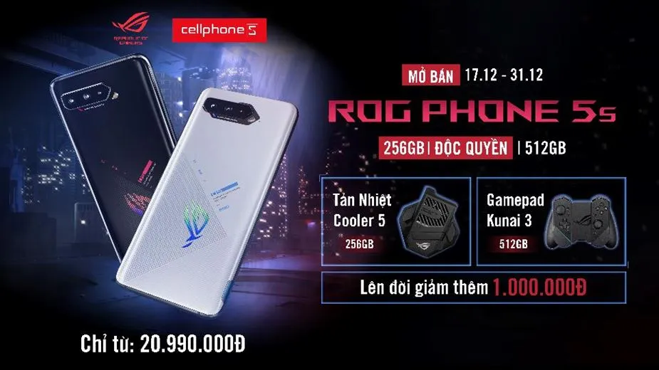 ASUS ROG Phone 5s có mức giá từ 20,99 triệu đồng tại Việt Nam  ảnh 6