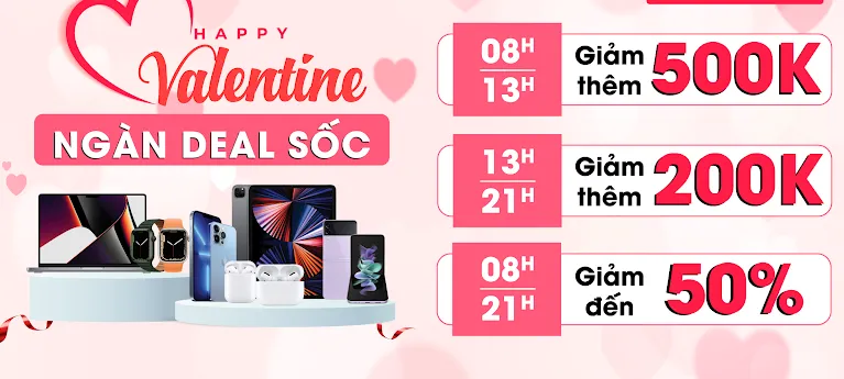 Đón Valentine, nhiều điện thoại và phụ kiện công nghệ giảm sốc đến 50% ảnh 1