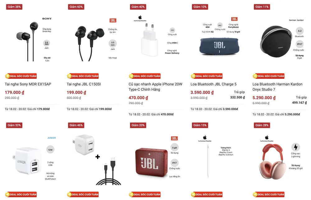 Cuối tuần, điện thoại, phụ kiện… giảm giá 50% ảnh 2