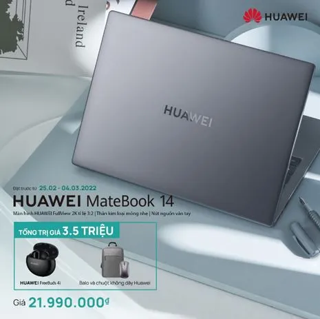 Đặt trước laptop MateBook 14 và MateBook D15 với nhiều quà tặng và ưu đãi hấp dẫn ảnh 5