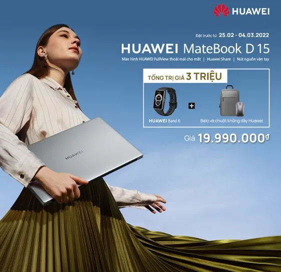 Đặt trước laptop MateBook 14 và MateBook D15 với nhiều quà tặng và ưu đãi hấp dẫn ảnh 6