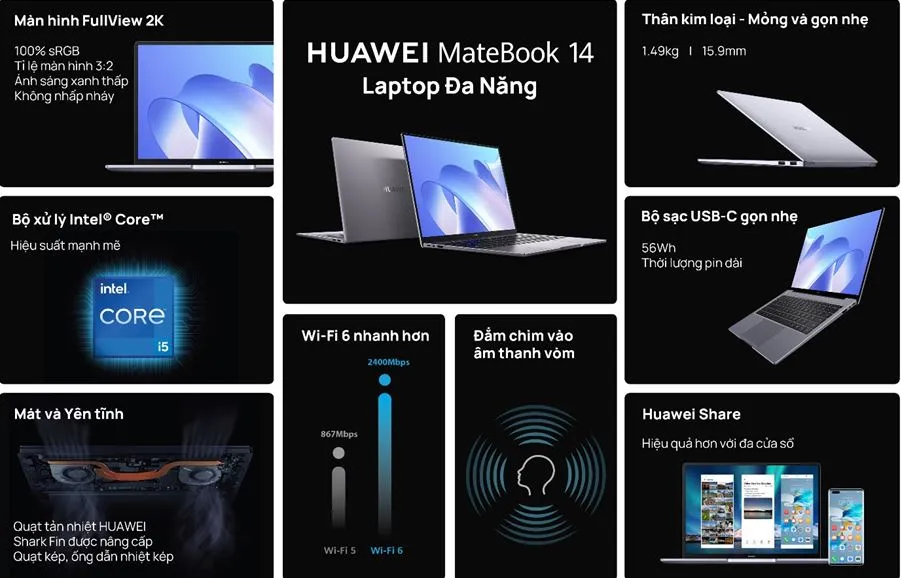 Đặt trước laptop MateBook 14 và MateBook D15 với nhiều quà tặng và ưu đãi hấp dẫn ảnh 1