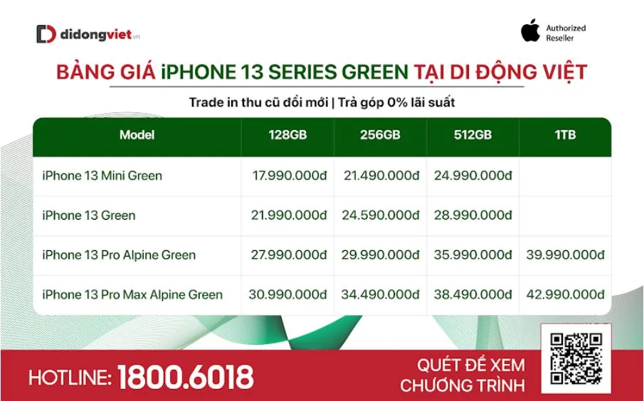 iPhone 13 series màu xanh lục chính thức lên kệ tại Việt Nam ảnh 1