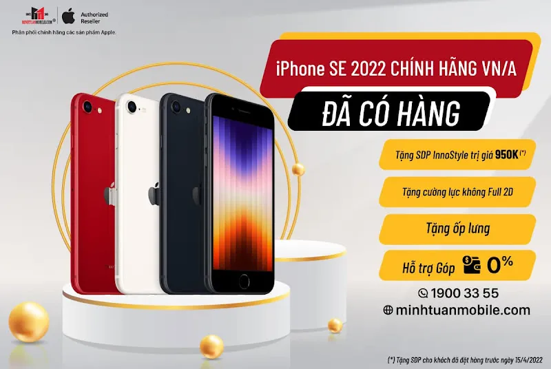 Minh Tuấn Mobile mở bán iPhone SE 2022 chính hãng, giá từ 11,99 triệu đồng ảnh 1