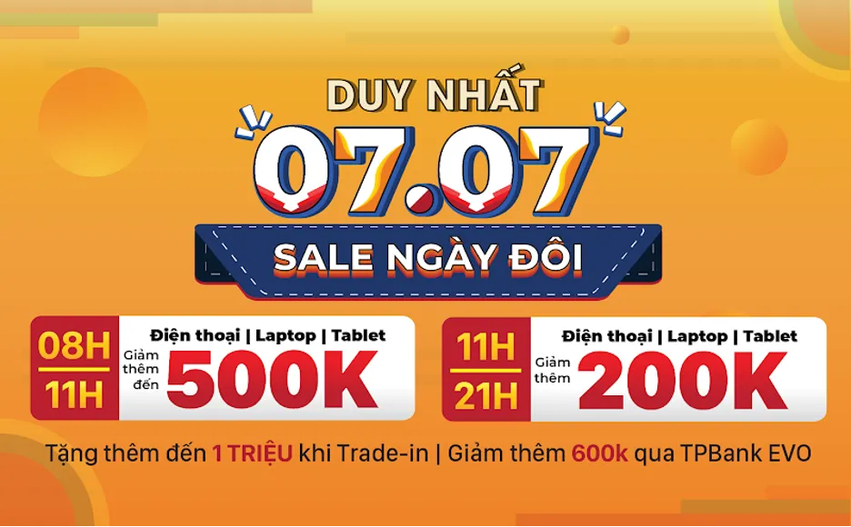 Điện thoại, laptop, phụ kiện… giảm hơn nửa giá dịp 7-7  ​ ảnh 1