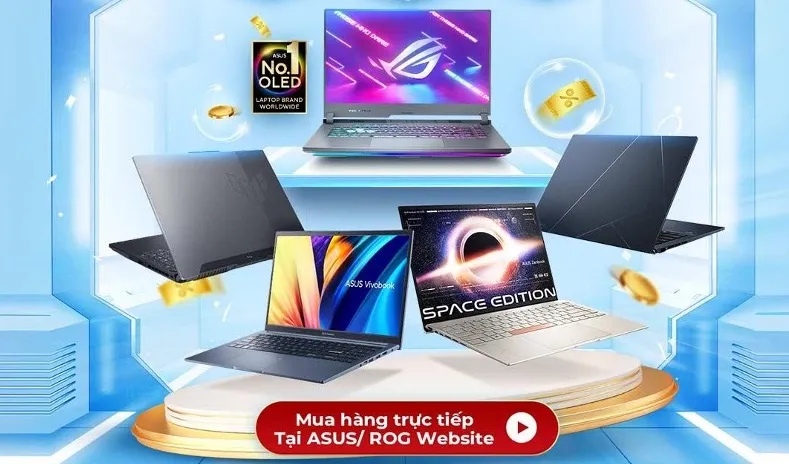 Từ đây, khách hàng có thể mua sắm trực tuyến tại  website chính thức của ASUS