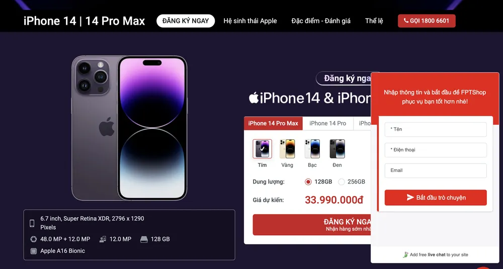 Hơn 52.000 khách hàng đã đăng ký mua iPhone tại FPT Shop