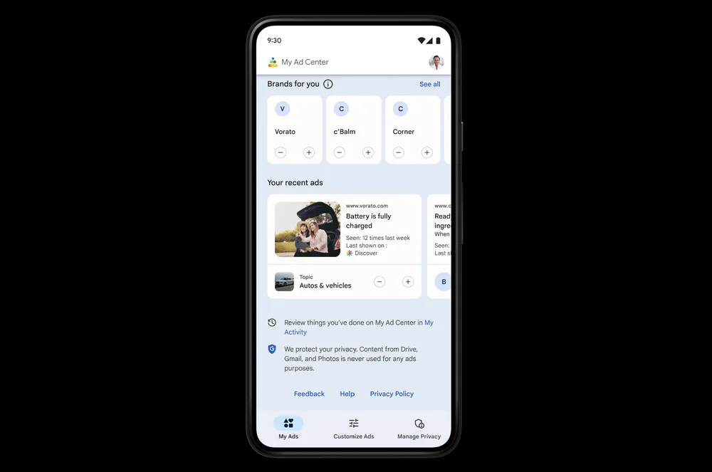 My Ad Center trên Google 