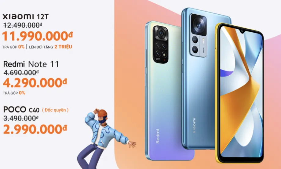 Các smartphone Xiaomi  được giảm giá 