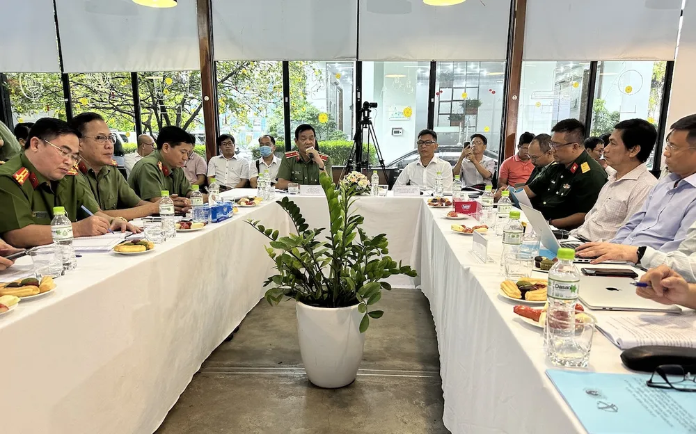 Thiếu tướng Lê Hồng Nam, Giám đốc CA TPHCM phát biểu tại hội nghị