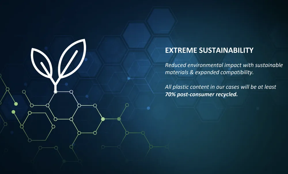 Ốp lưng Zagg sản xuất từ vật liệu tái chế để bảo vệ môi trường.