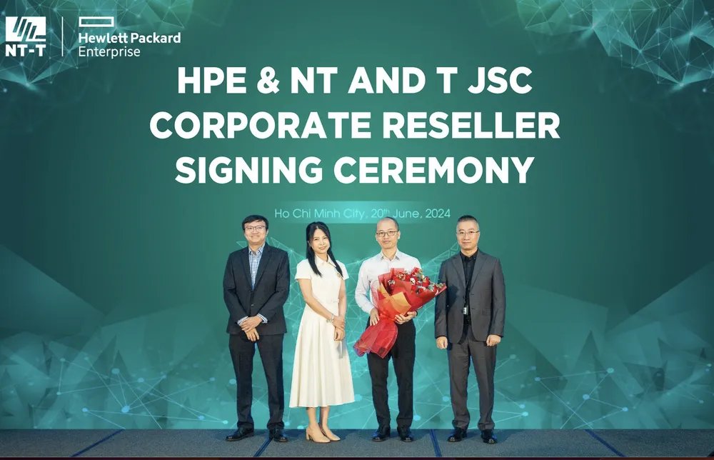 Lễ ký kết hợp tác giữa Công ty Hewlett Packard Enterprise và Công ty NT AND T JSC 