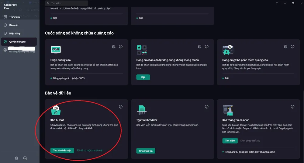 Kaspersky Plus 2025 - Tao kho luu tru.jpg