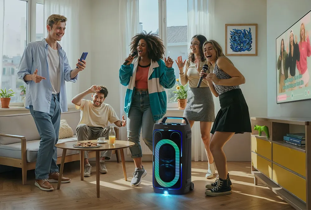 Loa tháp di động mới của Samsung mang đến trải nghiệm tiệc âm thanh ánh sáng sôi động.