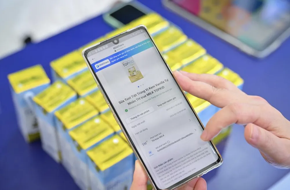 Dùng công cụ NDATrace truy xuất nguồn gốc sản phẩm đối với sản phẩm sữa tươi TH true MILK