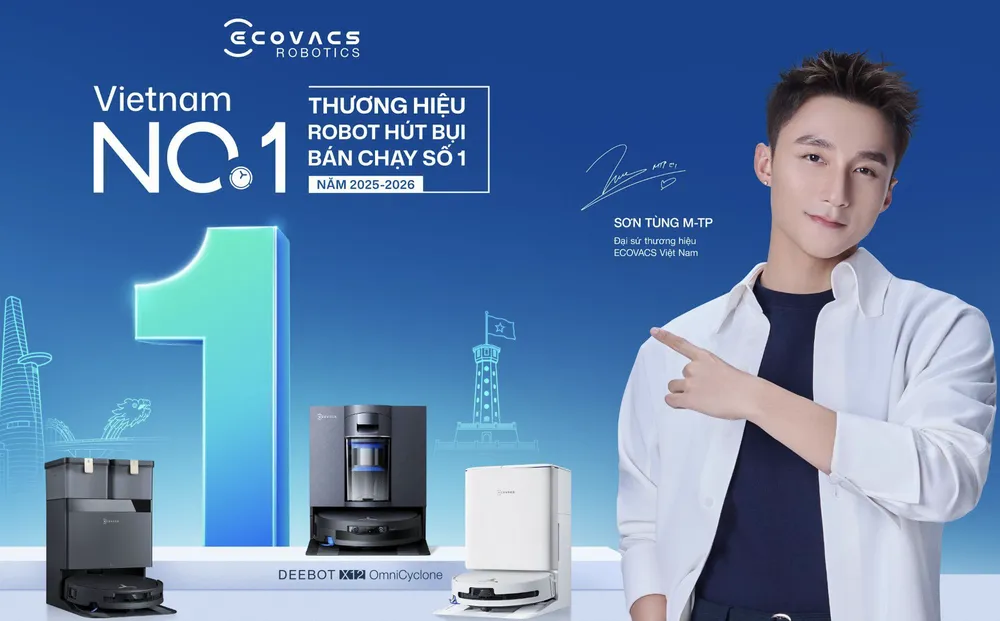 ECOVACS hợp tác cùng nghệ sĩ Sơn Tùng M-TP trong vai trò Đại sứ thương hiệu tại Việt Nam.