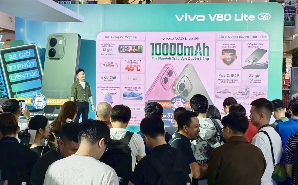 Vivo V80 Lite 5G vừa được ra mắt tại TPHCM