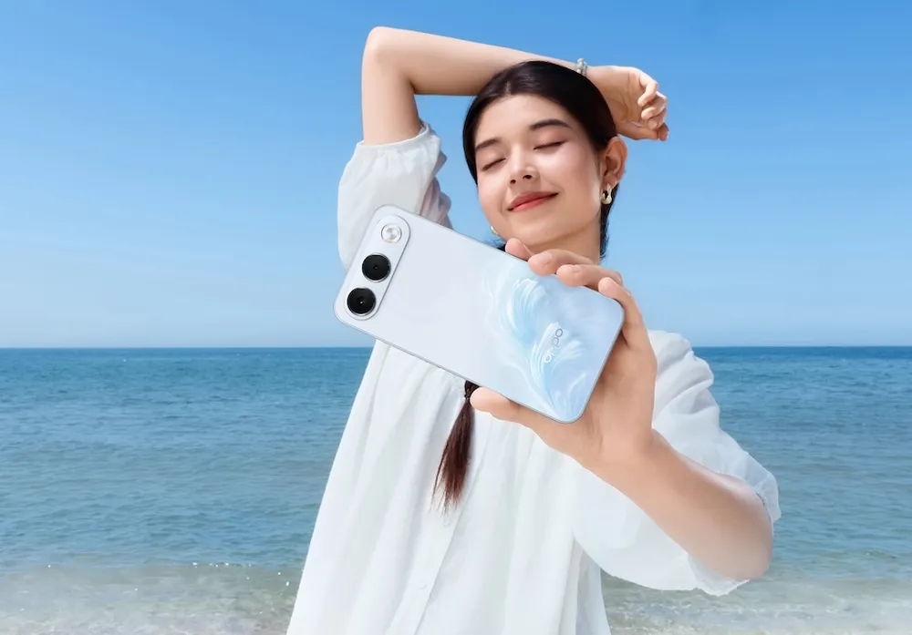 OPPO A7 Pro 5G với thiết kế gợn sóng 3D.