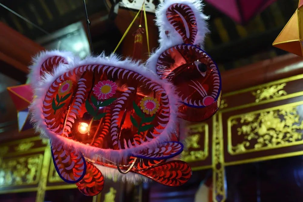 Ngỡ ngàng với tác phẩm đèn con trâu trong lễ hội đón trăng ảnh 2