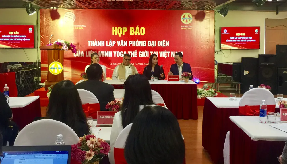 Toàn cảnh buổi ra mắt Văn phòng đại diện của Liên minh Yoga Thế giới tại Việt Nam