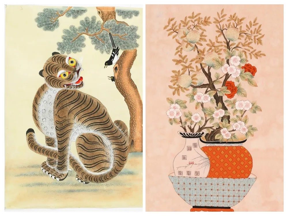 Khám phá sắc màu trong dòng tranh dân gian Hàn Quốc ảnh 1