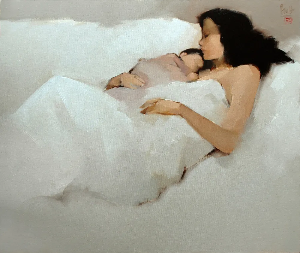 Ấm áp đến tan chảy với những bức họa "Mẹ và con" của Nguyễn Thanh Bình ảnh 5